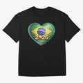 Brazil 2026 World Football Heart Flag Designs Oversized T-Shirt Support the Legends of Match Day Hype around FIFA World Cup 2026 Group Stage, CR7, Germany, Worldwide Fan Energy, Dramatic Goals, Stadium Lights and Championship Celebrations; Made for