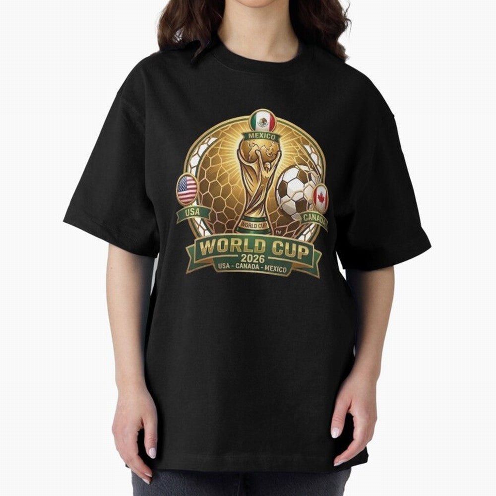 Chasing the Cup 2026 Oversized T-Shirt Make Memories around Match Day Hype around FIFA World Cup 2026 Group Stage, Neymar, Haaland and Cristiano Ronaldo, England, France and Netherlands, Supporter Pride, Iconic Celebrations, Legendary Names and