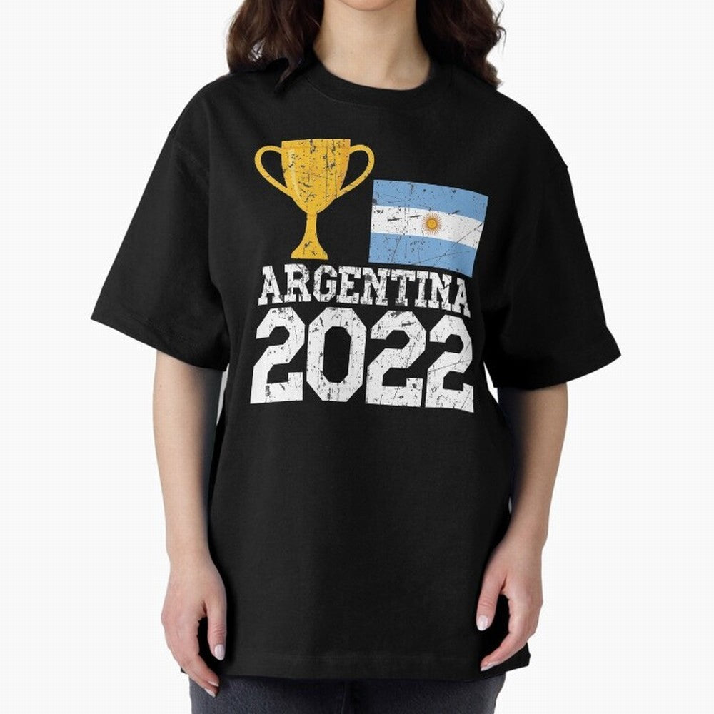 Argentina World Cup Soccer Football 2022, Argentina Soccer Jersey Argentinian Football, Argentina, Argentinian, Qatar World Cup 2022 Oversized T-Shirt Refresh Global Football Passion for FIFA World Cup 2026 USA Canada Mexico, with Messi, Neymar and