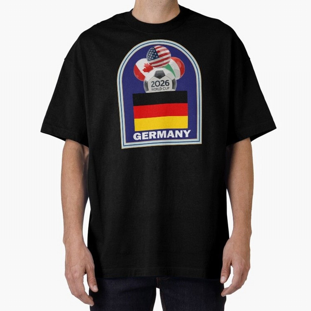 Germany 2026 Soccer T-shirt Oversized T-Shirt Follow FIFA World Cup 2026 Group Stage Spirit, Centered on Netherlands, Messi, CR7 and Mbappe, Supporter Pride, Iconic Celebrations, Legendary Names and Global Match Day Energy; Made for Collectors Who