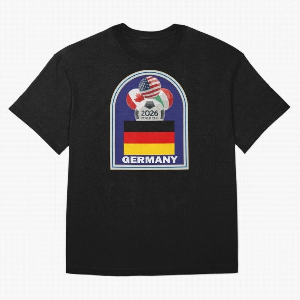 Germany 2026 Soccer T-shirt Oversized T-Shirt Follow FIFA World Cup 2026 Group Stage Spirit, Centered on Netherlands, Messi, CR7 and Mbappe, Supporter Pride, Iconic Celebrations, Legendary Names and Global Match Day Energy; Made for Collectors Who