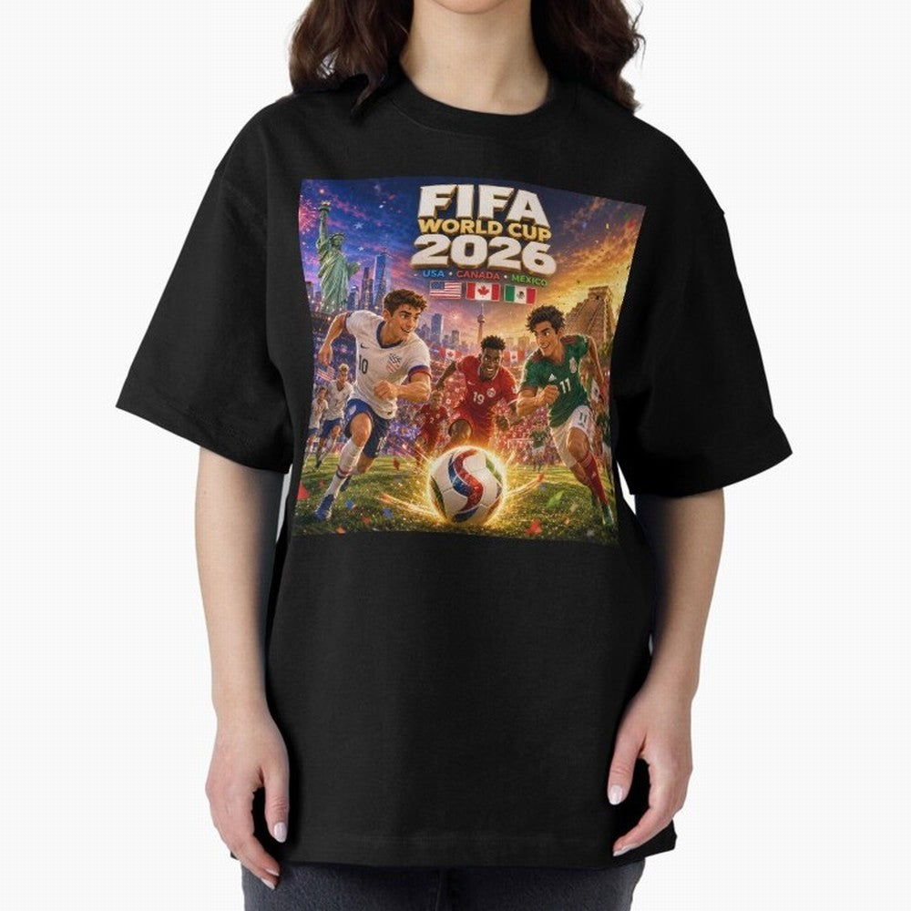 North America Football Festival 2026 #football 2026 Oversized T-Shirt Bring a Champion Mindset to Global Football Passion for FIFA World Cup 2026, Built around Cristiano Ronaldo, Argentina, France and Brazil, Worldwide Fan Energy, Dramatic Goals,