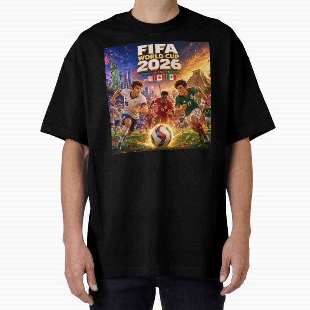 North America Football Festival 2026 #football 2026 Oversized T-Shirt Bring a Champion Mindset to Global Football Passion for FIFA World Cup 2026, Built around Cristiano Ronaldo, Argentina, France and Brazil, Worldwide Fan Energy, Dramatic Goals,