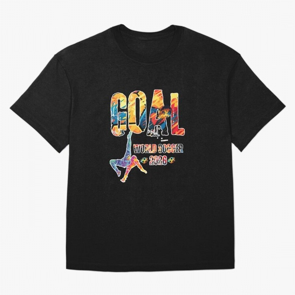 Goal World Soccer Championship 2026 Oversized T-Shirt Honor Football Greatness during Global Football Passion for FIFA World Cup 2026, Highlighting CR7, Germany, Football History, Final Match Energy, Crowd Noise and Once in a Lifetime Moments; Made