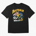 Australia World Cup 2026 Kangaroo Soccer Fan Art Oversized T-Shirt Relive Global Football Passion for FIFA World Cup 2026, with CR7, Germany, Sports Nostalgia, International Competition, Famous Players and Unforgettable Victories; Made for Die Hard