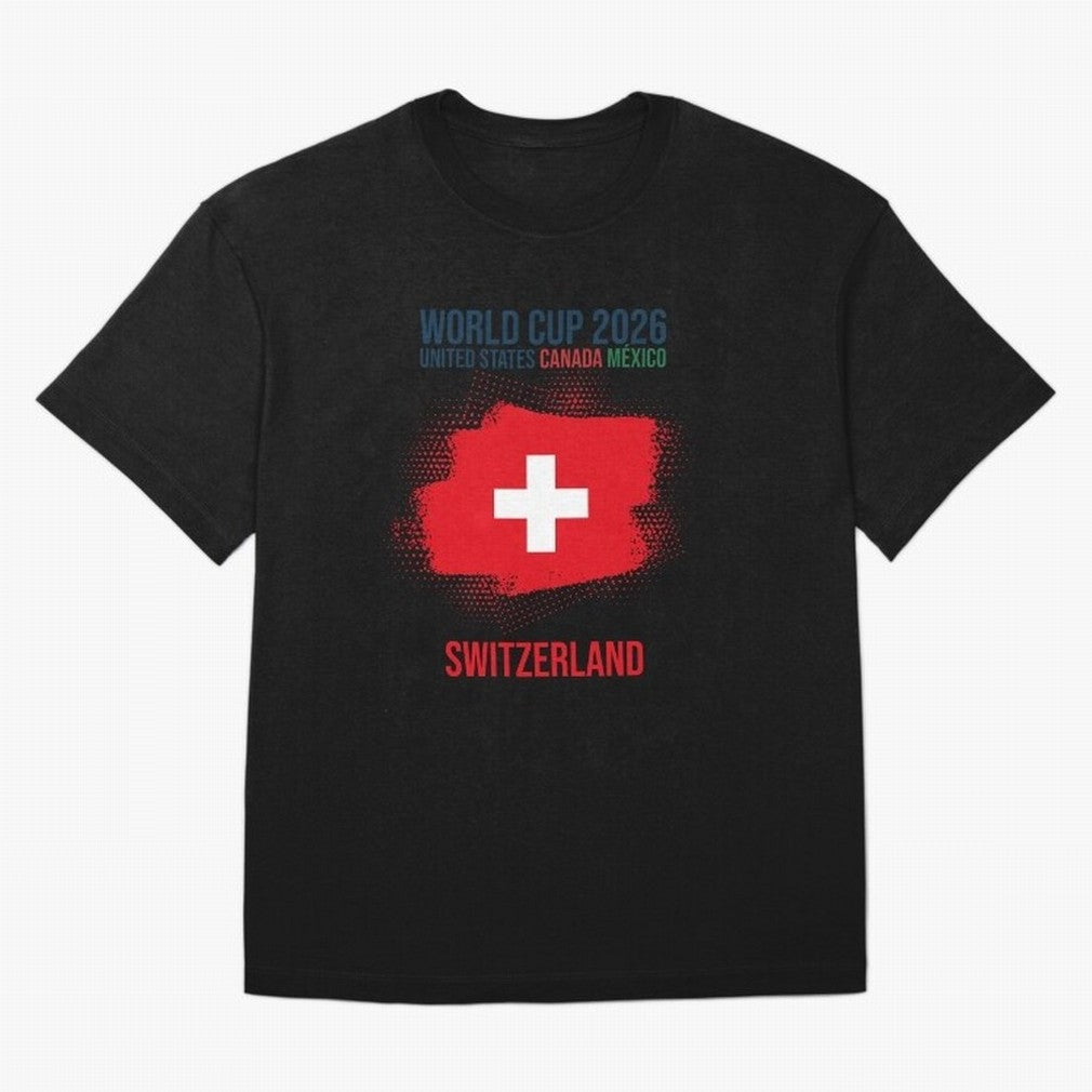 SWETZERLAND WORLD CUP 2026 Oversized T-Shirt Follow the Final Road of the FIFA World Cup 2026 Group Stage Journey through Neymar Highlights, Brazil Pride, Soccer Culture, Superstar Moments, National Team Dreams and Competitive Fire; Ideal for