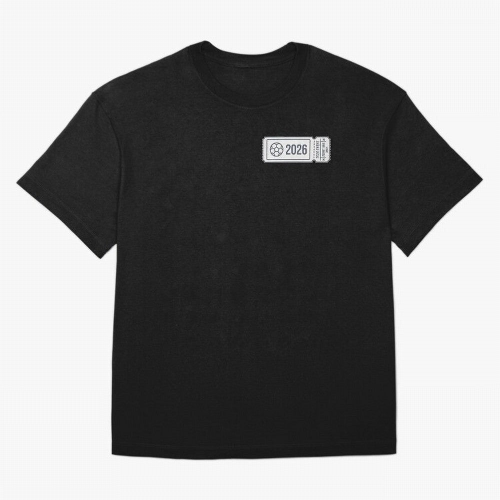 World Cup 2026 EVENT Ticket Admit One Design Oversized T-Shirt Celebrate Unforgettable Nights in Global Football Passion for FIFA World Cup 2026 Group Stage, Inspired by Mbappe and Neymar, France and Portugal, Football Passion, Legendary