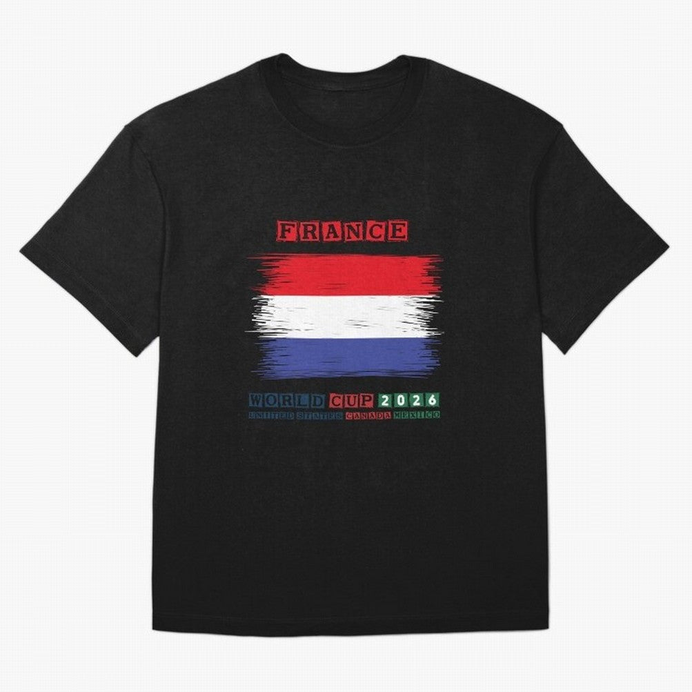 FRANCE WORLD CUP 2026 Oversized T-Shirt Celebrate the Magic of FIFA World Cup 2026 for Fans of Cristiano Ronaldo and Argentina and Brazil, Bringing Fan Favorite Moments, National Team Passion, Big Match Drama and Soccer History; Great for Watch