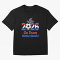 Road to 2026 Netherlands Football - Go Team Holland Soccer Oversized T-Shirt Join Supporters Worldwide for FIFA World Cup 2026 Group Stage for Fans of Neymar, Haaland and Cristiano Ronaldo and Argentina and Brazil, Bringing Tournament Hype,