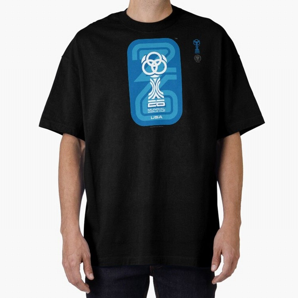 Mundial 26 USA Fan Trophy ¨C Retro Soccer World Cup Inspired Graphic ¨C Modern Football Art Design Oversized T-Shirt Keep the Match Day Mood of Match Day Hype around FIFA World Cup 2026 Group Stage, Mbappe, Portugal, Championship Spirit, Famous