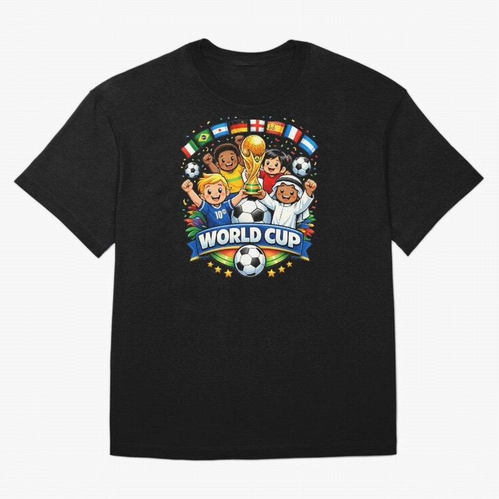 World Cup Football Oversized T-Shirt Bring World Football Passion into the FIFA World Cup 2026 Group Stage Journey through Haaland Highlights, Portugal Pride, Football Festival Excitement, Trophy Ambitions, Country Rivalries and Star Player Buzz;