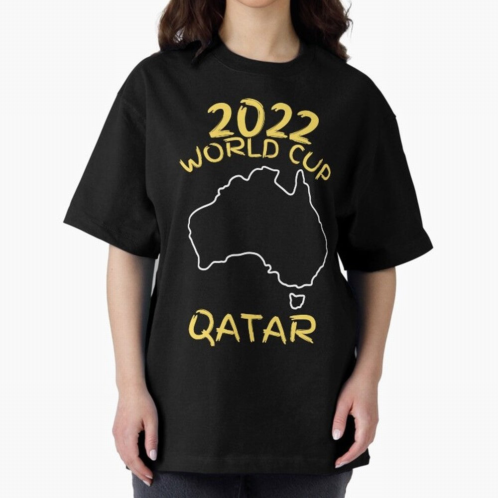 Socceroos World Cup 2022 Qatar Oversized T-Shirt Relive the Noise and Pride of FIFA World Cup 2026 Group Stage Centered on Messi, CR7 and Mbappe, Germany Energy, Football Festival Excitement, Trophy Ambitions, Country Rivalries and Star Player