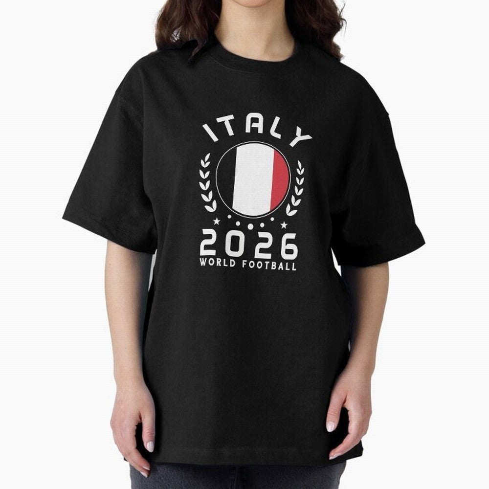 World Cup 2026 Italy Football Fan Italian Supporter T-Shirt_88563599 Oversized T-Shirt Build FIFA World Cup 2026 Made for Mbappe and Neymar, Germany Energy, Vintage Soccer Flavor, Modern Football Stars, National Flags and Final Night Emotion; Ideal