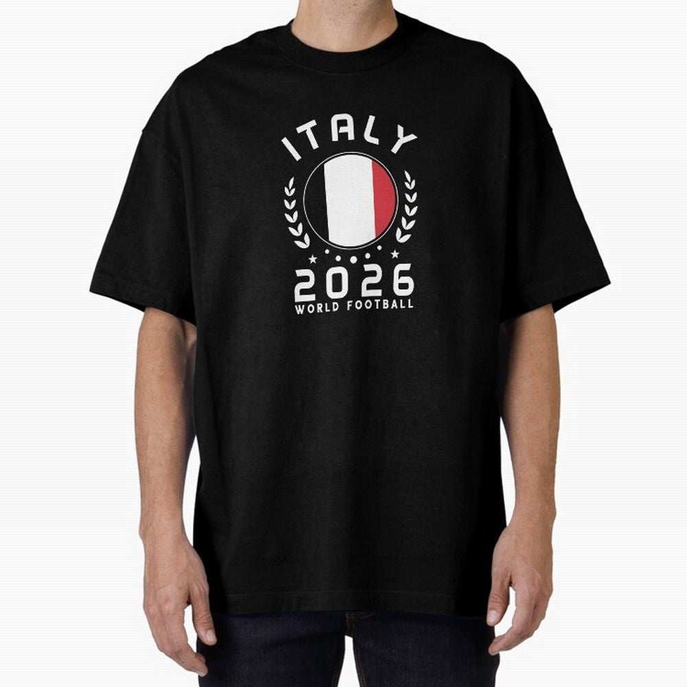 World Cup 2026 Italy Football Fan Italian Supporter T-Shirt_88563599 Oversized T-Shirt Wear the Spirit of FIFA World Cup 2026 Group Stage Capturing Haaland, Germany Energy, Goal Celebration Energy, Supporter Heritage, Football Icons and Worldwide