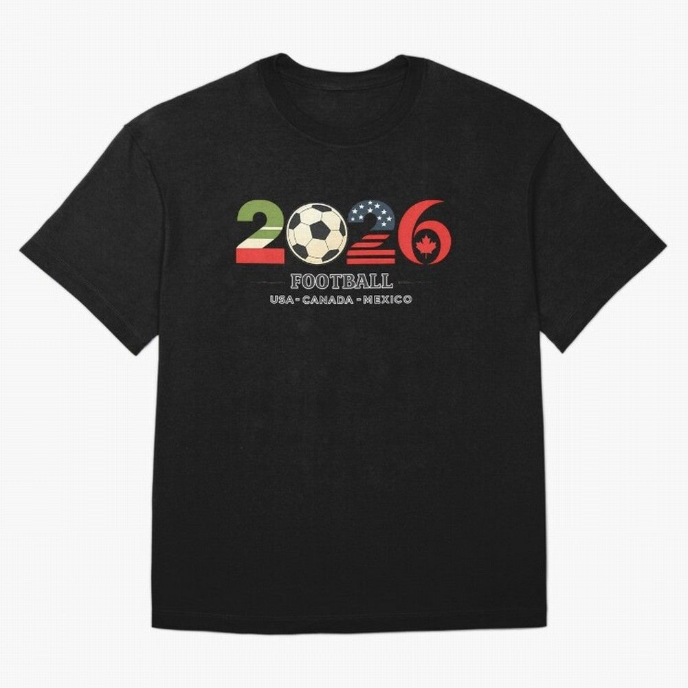 Football 2026 Usa Canada Mexico Oversized T-Shirt Celebrate Soccer Greatness during FIFA World Cup 2026 Group Stage Spirit, Built around Brazil, Portugal and Argentina, Messi, CR7 and Mbappe, Football History, Final Match Energy, Crowd Noise and