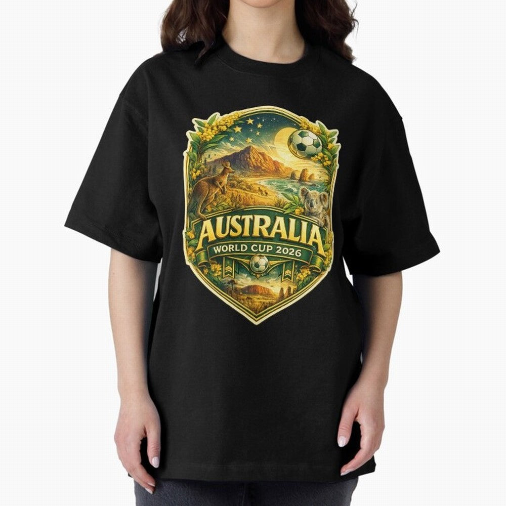 Australia FIFA World Cup 2026 Great Barrier Reef Outback Kangaroo Coast Oversized T-Shirt Bring Stadium Energy to the FIFA World Cup 2026 Group Stage Journey through Haaland and Mbappe Highlights, Netherlands Pride, Football Passion, Legendary