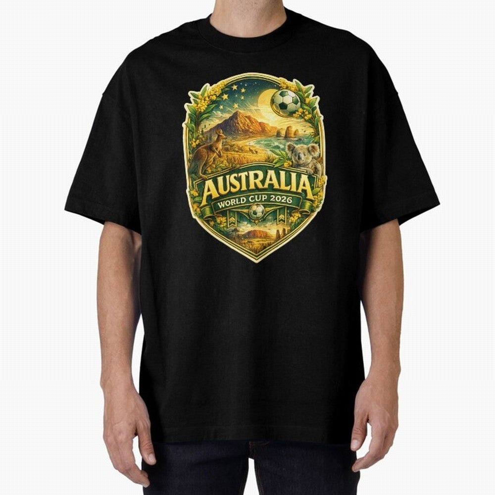 Australia FIFA World Cup 2026 Great Barrier Reef Outback Kangaroo Coast Oversized T-Shirt Bring Stadium Energy to the FIFA World Cup 2026 Group Stage Journey through Haaland and Mbappe Highlights, Netherlands Pride, Football Passion, Legendary