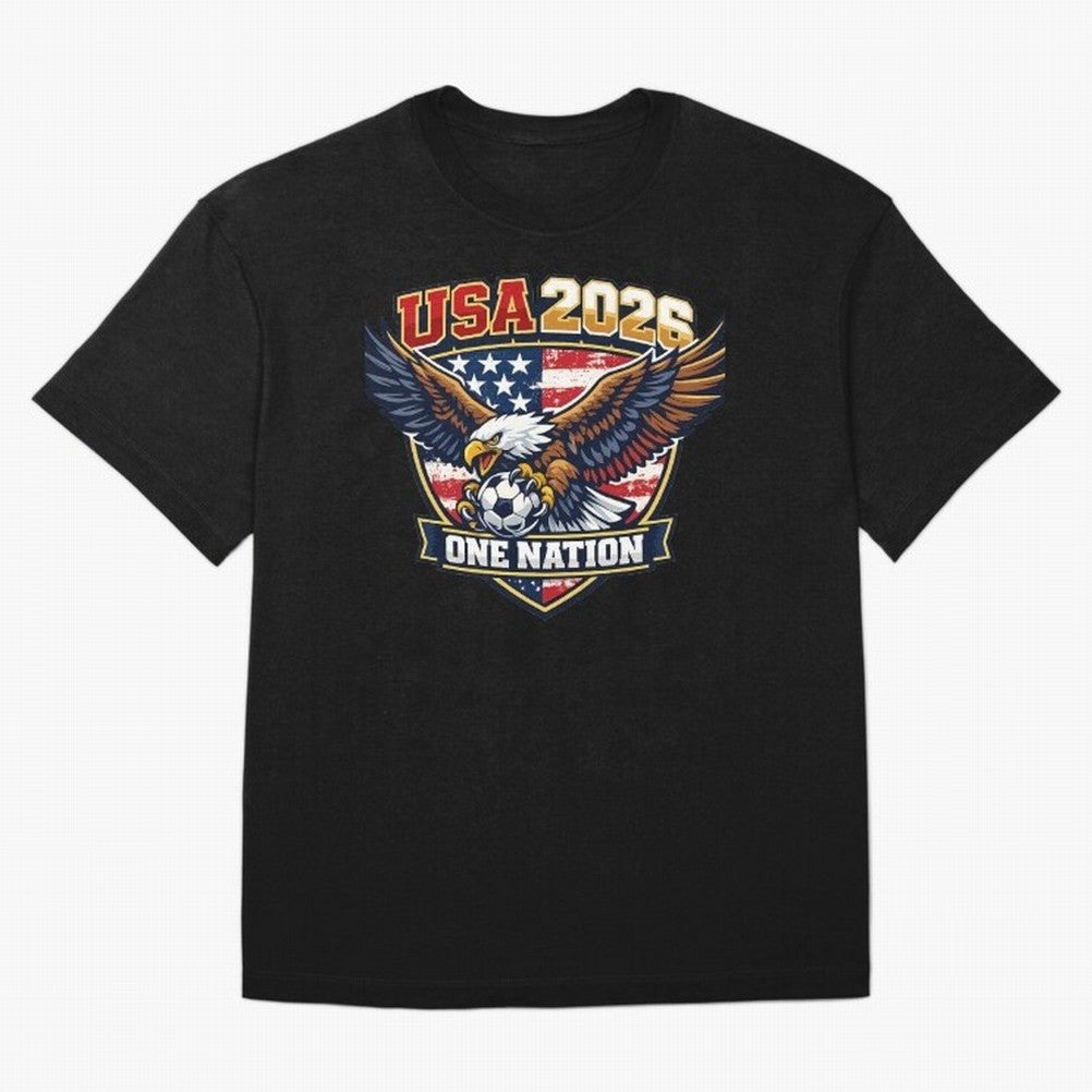 USA Canada Mexico Soccer Cup Oversized T-Shirt Celebrate Supporters United by Global Football Passion for FIFA World Cup 2026 USA Canada Mexico, Inspired by Cristiano Ronaldo, Haaland and CR7, Spain, Football Festival Excitement, Trophy Ambitions,