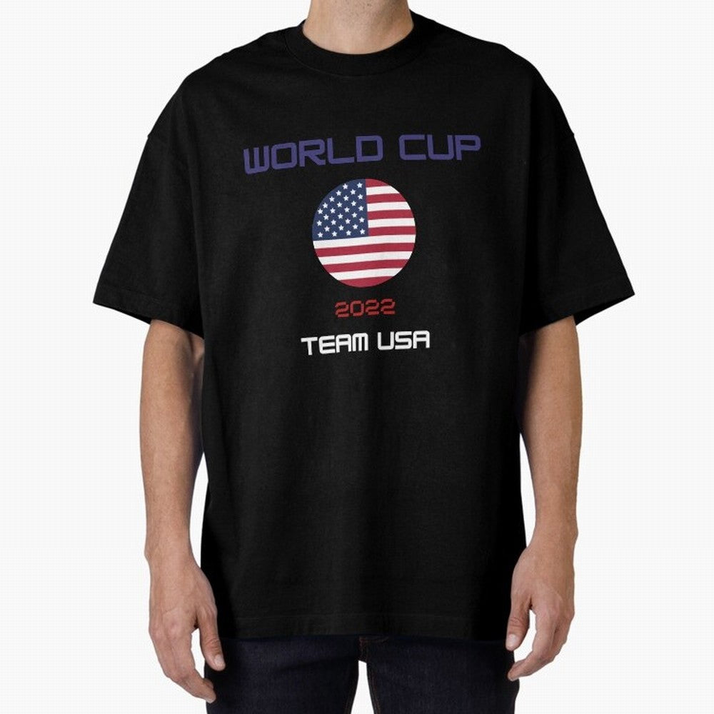World cup 2022 Team USA Oversized T-Shirt Celebrate the Stars of FIFA World Cup 2026 Group Stage Spirit, Made for Spain, CR7 and Messi, Goal Celebration Energy, Supporter Heritage, Football Icons and Worldwide Tournament Joy; Great for Supporters