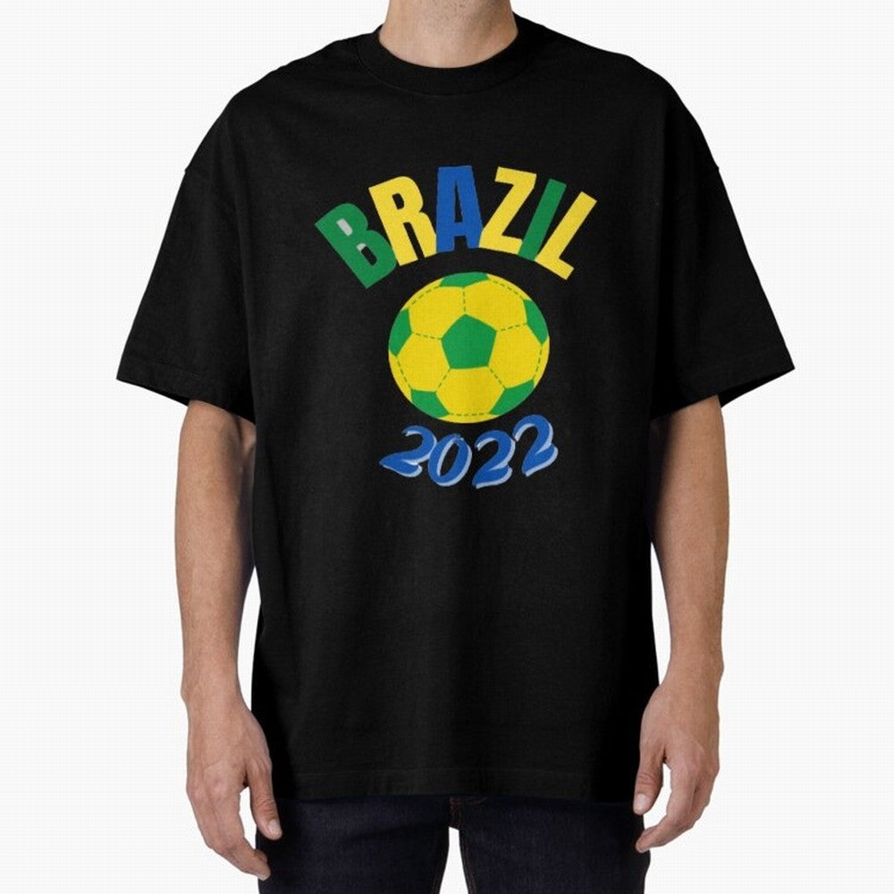 Brazil FIFA world cup 2022 T shirt Oversized T-Shirt Support the Legends of FIFA World Cup 2026 USA Canada Mexico Spirit, Inspired by Brazil, Portugal and Argentina, Messi, Neymar and Mbappe, Goal Celebration Energy, Supporter Heritage, Football