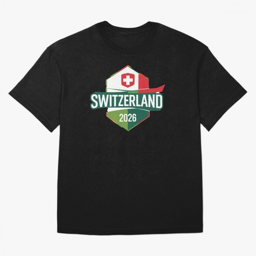 Switzerland WC2026 Oversized T-Shirt Embrace FIFA World Cup 2026 USA Canada Mexico Spirit, Capturing Netherlands, Messi, Soccer Culture, Superstar Moments, National Team Dreams and Competitive Fire; Perfect for Supporters Who Want Bold Football