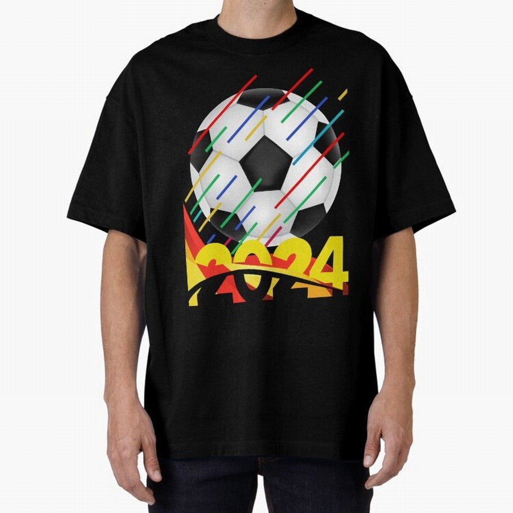 FOOTBALL 2024 Oversized T-Shirt Show Your Tournament Heart for FIFA World Cup 2026 USA Canada Mexico for Fans of Messi and Spain, Bringing Football Passion, Legendary Performances, Festival Vibes and Supporter Community; Ideal for Passionate Fans
