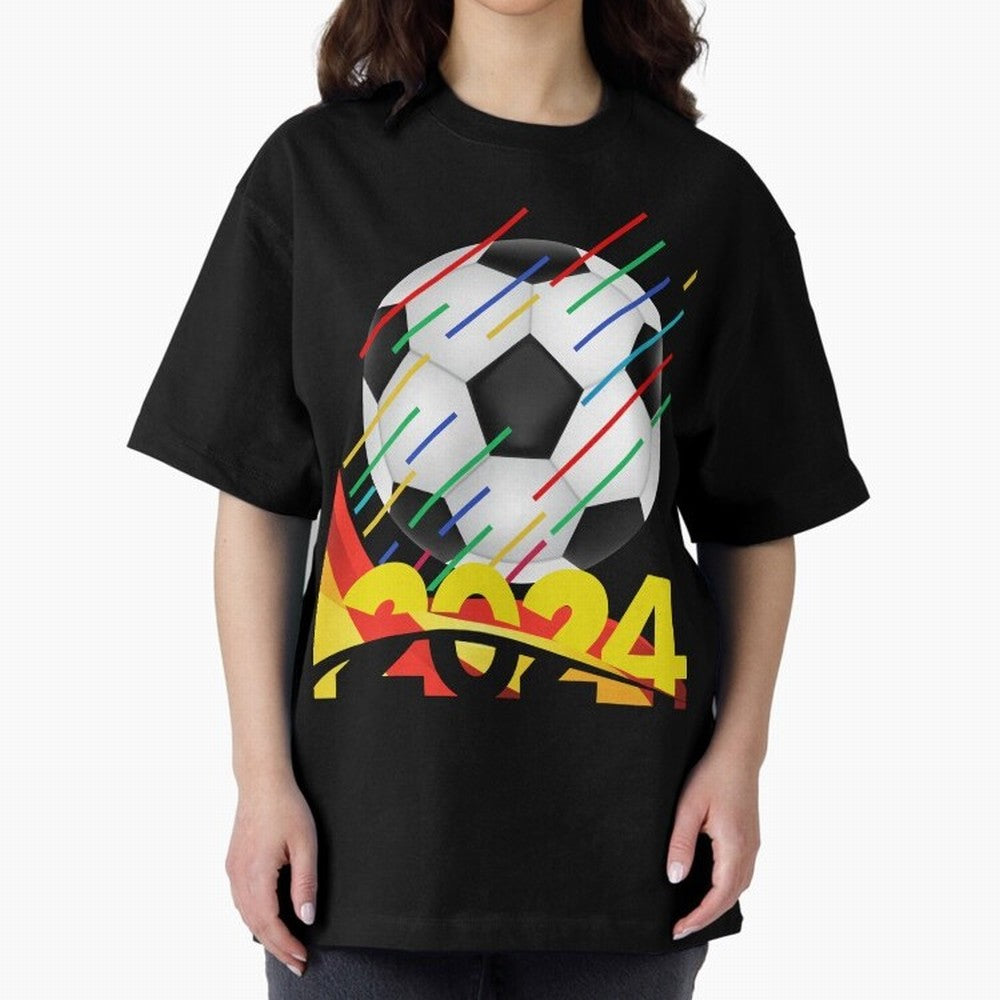 FOOTBALL 2024 Oversized T-Shirt Show Your Tournament Heart for FIFA World Cup 2026 USA Canada Mexico for Fans of Messi and Spain, Bringing Football Passion, Legendary Performances, Festival Vibes and Supporter Community; Ideal for Passionate Fans