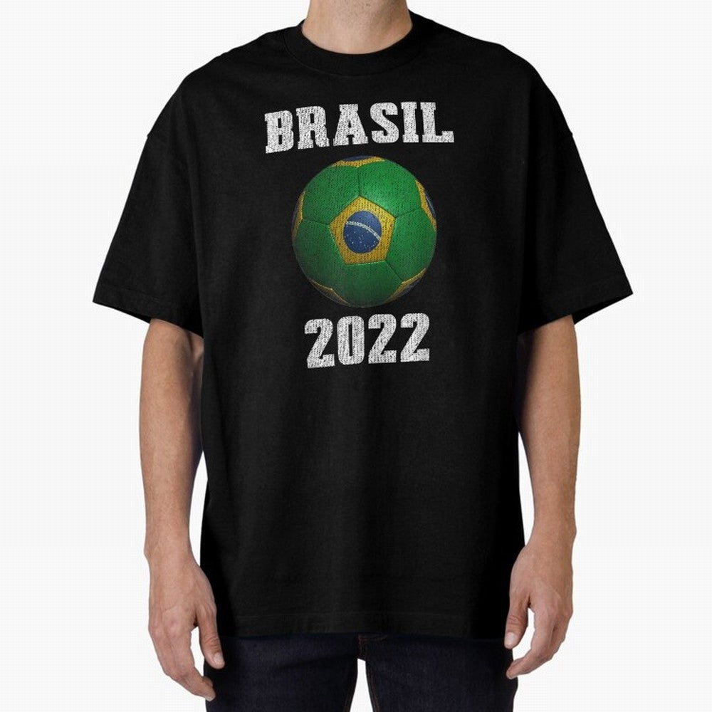 Brasil Flag Soccer Jersey Football Graphic Design T-Shirt Oversized T-Shirt Celebrate Every Goal in the FIFA World Cup 2026 USA Canada Mexico Journey through Messi and Cristiano Ronaldo Highlights, Netherlands Pride, Tournament Hype, Historic