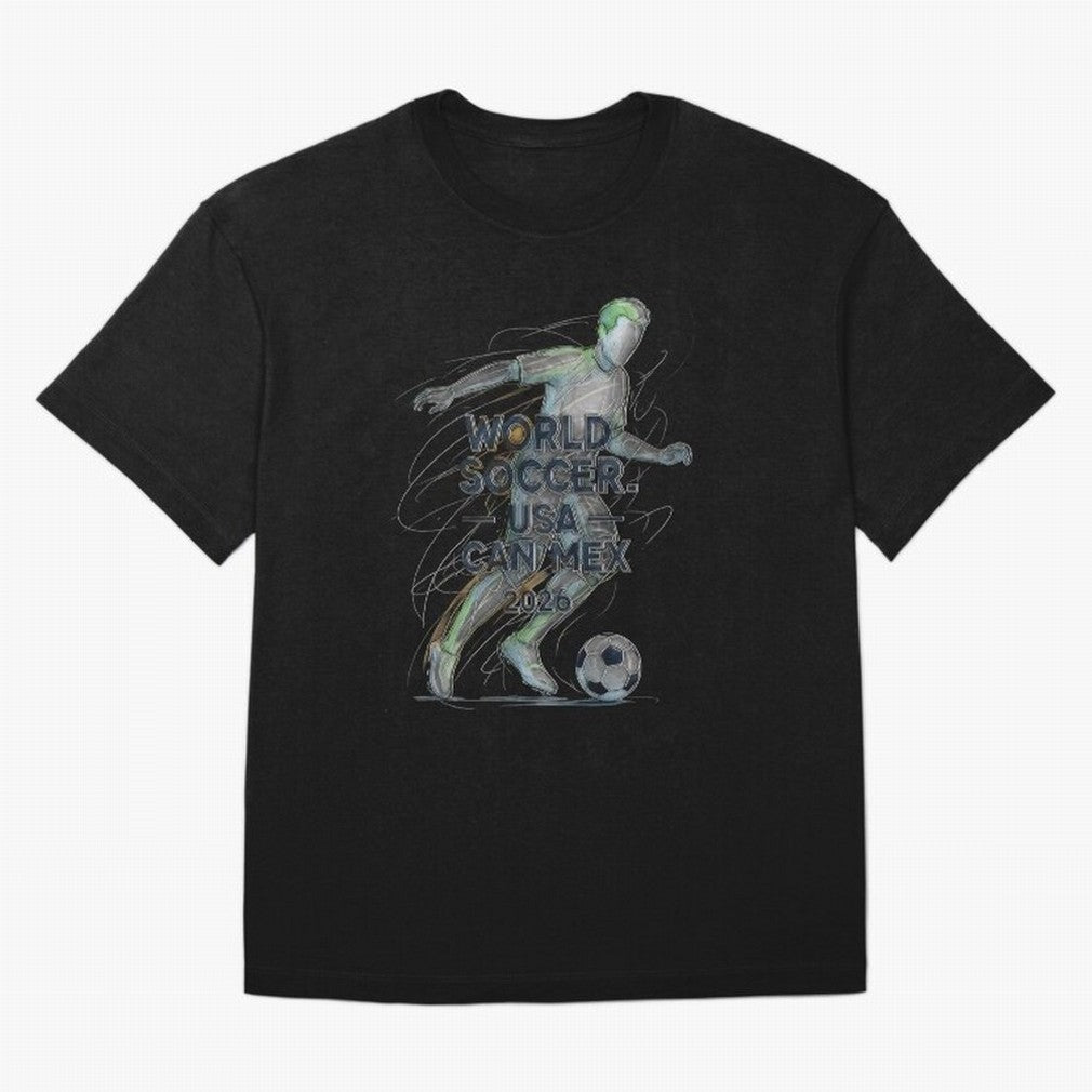 Triumphant Kick 2026 Oversized T-Shirt Show Your Stadium Side during Match Day Hype around FIFA World Cup 2026 USA Canada Mexico, Messi and Cristiano Ronaldo, Brazil, Football Festival Excitement, Trophy Ambitions, Country Rivalries and Star Player
