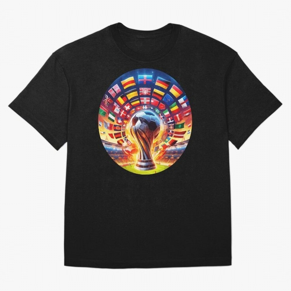 Global Football Fever (The Road to Victory) Oversized T-Shirt Celebrate Global Passion for Match Day Hype around FIFA World Cup 2026 Group Stage, Neymar, England and Germany, Football Passion, Legendary Performances, Festival Vibes and Supporter