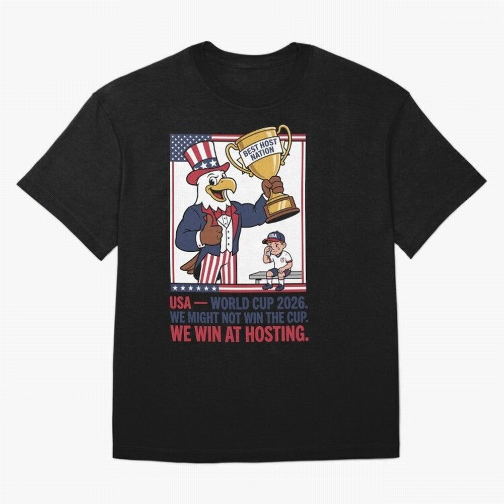We Might Not Win the Cup We Win at Hosting V3 Oversized T-Shirt Make the Season About FIFA World Cup 2026 Group Stage Spirit, Connected to Spain and Netherlands, CR7 and Messi, Worldwide Fan Energy, Dramatic Goals, Stadium Lights and Championship