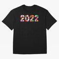 Flags of the 32 Teams that Played in Qatar in 2022 for Football Fans Oversized T-Shirt Live the Energy of FIFA World Cup 2026 Spirit, with France, Messi and Cristiano Ronaldo, Football Passion, Legendary Performances, Festival Vibes and Supporter