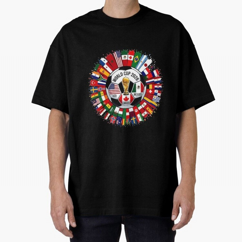USA Canada Mexico 2026 Football Celebration Fan Art Oversized T-Shirt Relive Legendary Nights from the FIFA World Cup 2026 Group Stage Journey through Haaland Highlights, Germany Pride, Match Day Excitement, Supporter Culture, Golden Goals and