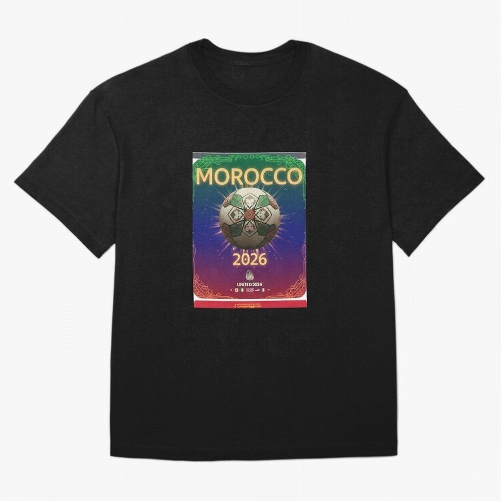 Morocco 2026 World Cup - Traditional Zellige Football Oversized T-Shirt Bring Supporter Culture to FIFA World Cup 2026 USA Canada Mexico Connected to Messi, CR7 and Mbappe, Spain Energy, Game Day Rituals, Football Legends, Country Pride and the