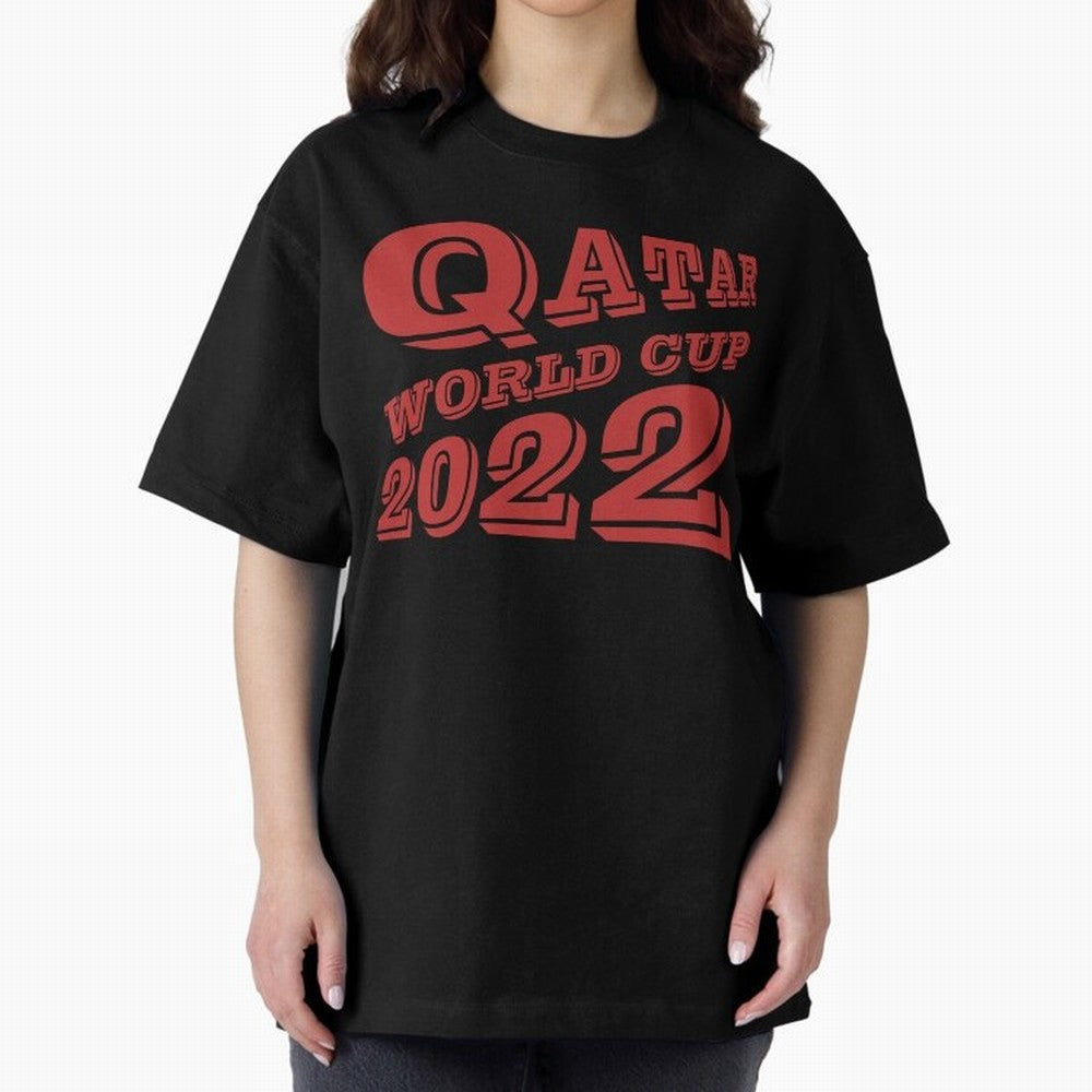 Qatar World Cup 2022 Oversized T-Shirt Bring FIFA World Cup 2026 Spirit, Made for England, France and Netherlands, Mbappe and Neymar, Supporter Pride, Iconic Celebrations, Legendary Names and Global Match Day Energy; Created for Match Day Parties,