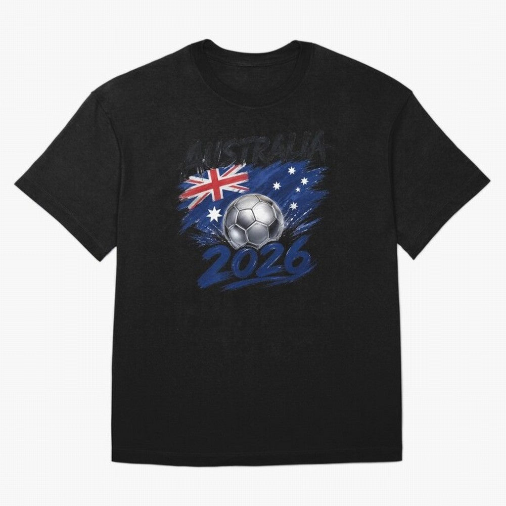Australia Soccer 2026: Grunge Flag & Football Pride Oversized T-Shirt Show Up for the Glory of the FIFA World Cup 2026 Journey through Haaland Highlights, Spain Pride, Goal Celebration Energy, Supporter Heritage, Football Icons and Worldwide