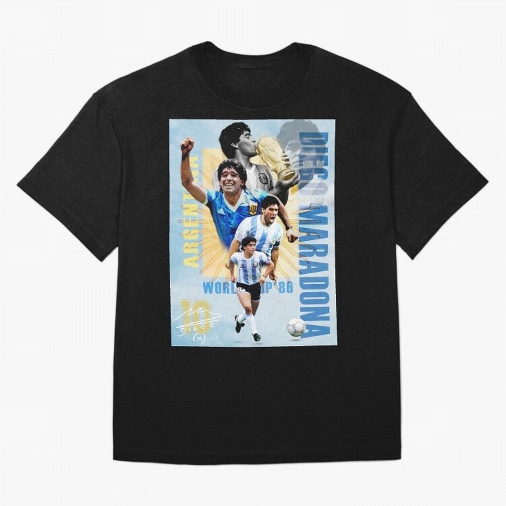 Diego Maradona Argentina Poster - Iconic World Cup Legend Art Print Oversized T-Shirt Join Supporters Worldwide for Global Football Passion for FIFA World Cup 2026 Group Stage, Celebrating CR7, Argentina, Fan Favorite Moments, National Team