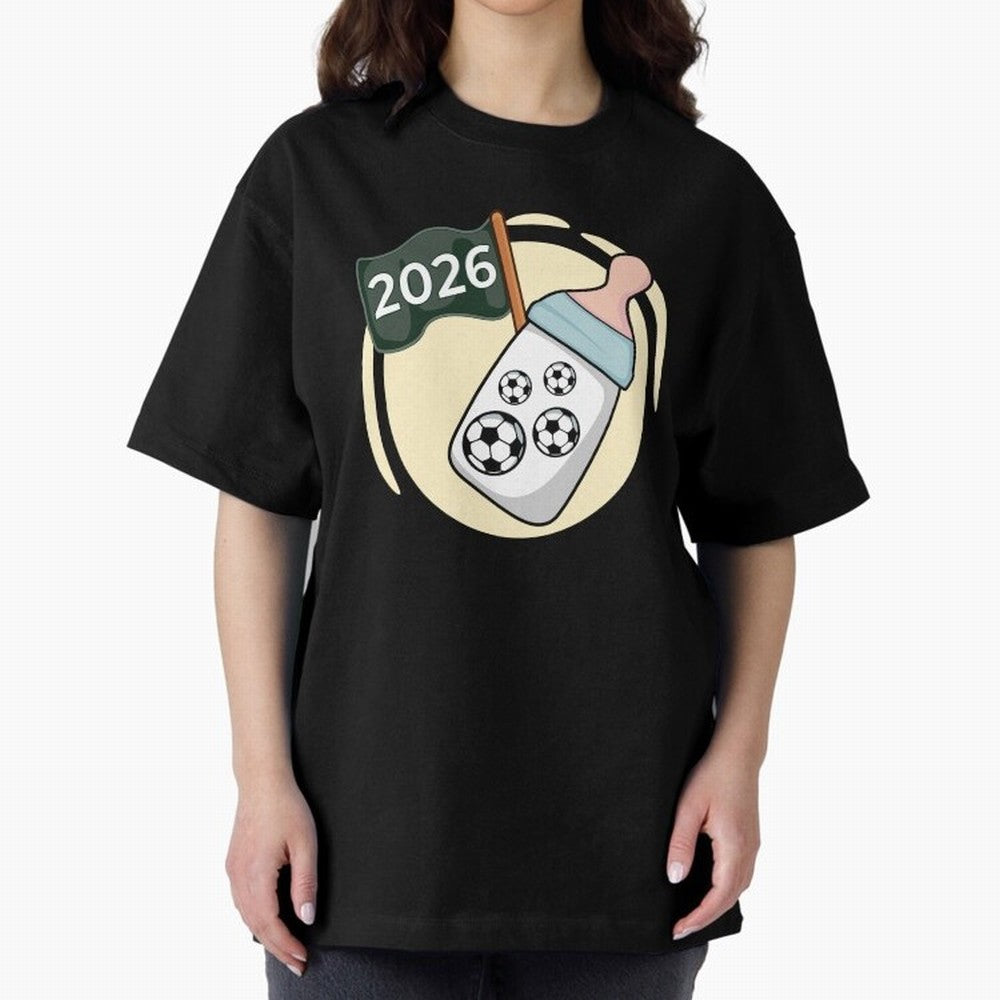 Baby 2026 FOOTBALL Oversized T-Shirt Live the Energy of FIFA World Cup 2026 Group Stage Spirit, Highlighting France, CR7 and Messi, Championship Spirit, Famous Goals, Roaring Crowds and International Football Unity; Made for Collectors Who Enjoy
