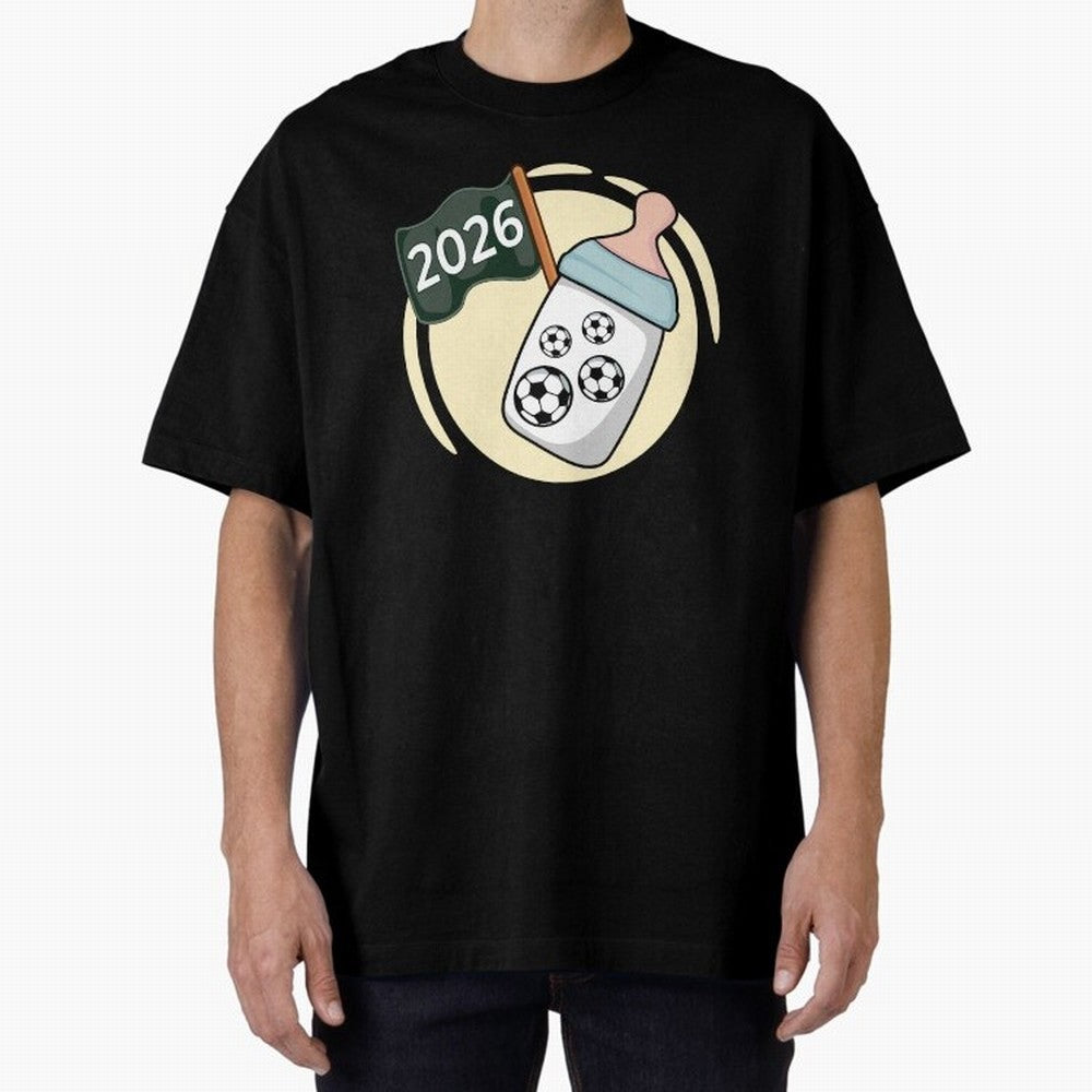 Baby 2026 FOOTBALL Oversized T-Shirt Live the Energy of FIFA World Cup 2026 Group Stage Spirit, Highlighting France, CR7 and Messi, Championship Spirit, Famous Goals, Roaring Crowds and International Football Unity; Made for Collectors Who Enjoy