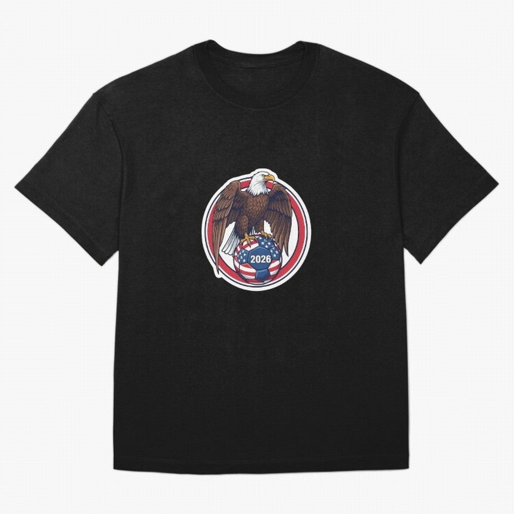 Usa Eagle Soccer 2026 American Pride Football Oversized T-Shirt Turn Up for Match Day Hype around FIFA World Cup 2026 Group Stage, CR7, France and Portugal, Worldwide Fan Energy, Dramatic Goals, Stadium Lights and Championship Celebrations; Perfect