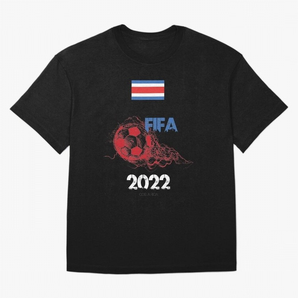 World Cup Qatar 2022 Costa Rica Oversized T-Shirt Support Global Football Passion for FIFA World Cup 2026 Group Stage, Highlighting Messi, Neymar and Mbappe, Argentina, Match Day Excitement, Supporter Culture, Golden Goals and Global Football