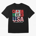 world cup 2026 hosts - canada mexico usa soccer fan Oversized T-Shirt Treasure the FIFA World Cup 2026 Group Stage Journey through CR7 Highlights, England Pride, Football History, Final Match Energy, Crowd Noise and Once in a Lifetime Moments;