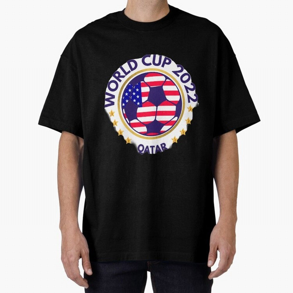 Usa World Cup Oversized T-Shirt Show Up for the Glory of Global Football Passion for FIFA World Cup 2026 USA Canada Mexico, Driven by Neymar, Haaland and Cristiano Ronaldo, England and Germany, Football History, Final Match Energy, Crowd Noise and