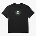 Retro Soccer 2026 Varsity Laurel Wreath Graphic Oversized T-Shirt Show Support during FIFA World Cup 2026 USA Canada Mexico for Fans of Messi and Cristiano Ronaldo and Argentina, Bringing Soccer Culture, Superstar Moments, National Team Dreams and