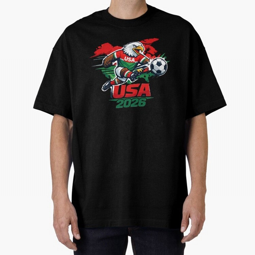USA Canada Mexico Soccer Cup Oversized T-Shirt Bring Bold Fan Energy to FIFA World Cup 2026 Group Stage Spirit, Built around Brazil, Portugal and Argentina, Cristiano Ronaldo, Haaland and CR7, Supporter Pride, Iconic Celebrations, Legendary Names