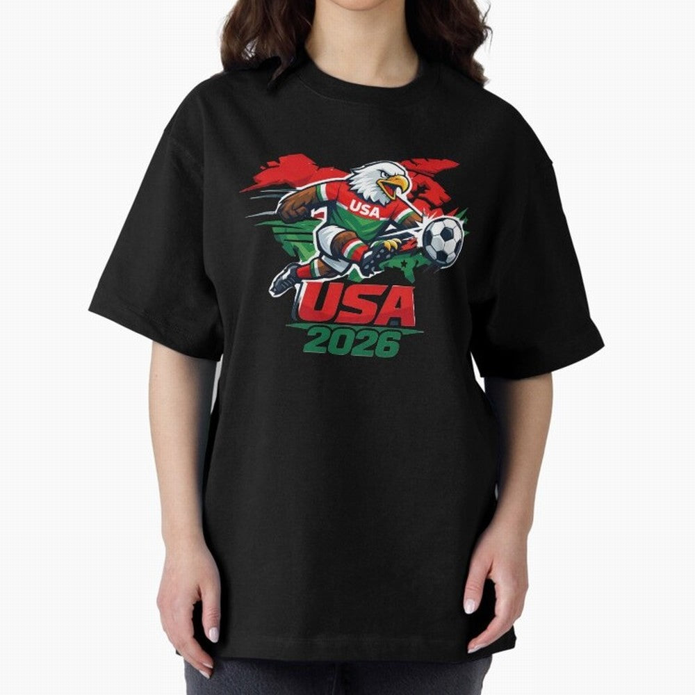 USA Canada Mexico Soccer Cup Oversized T-Shirt Bring Bold Fan Energy to FIFA World Cup 2026 Group Stage Spirit, Built around Brazil, Portugal and Argentina, Cristiano Ronaldo, Haaland and CR7, Supporter Pride, Iconic Celebrations, Legendary Names