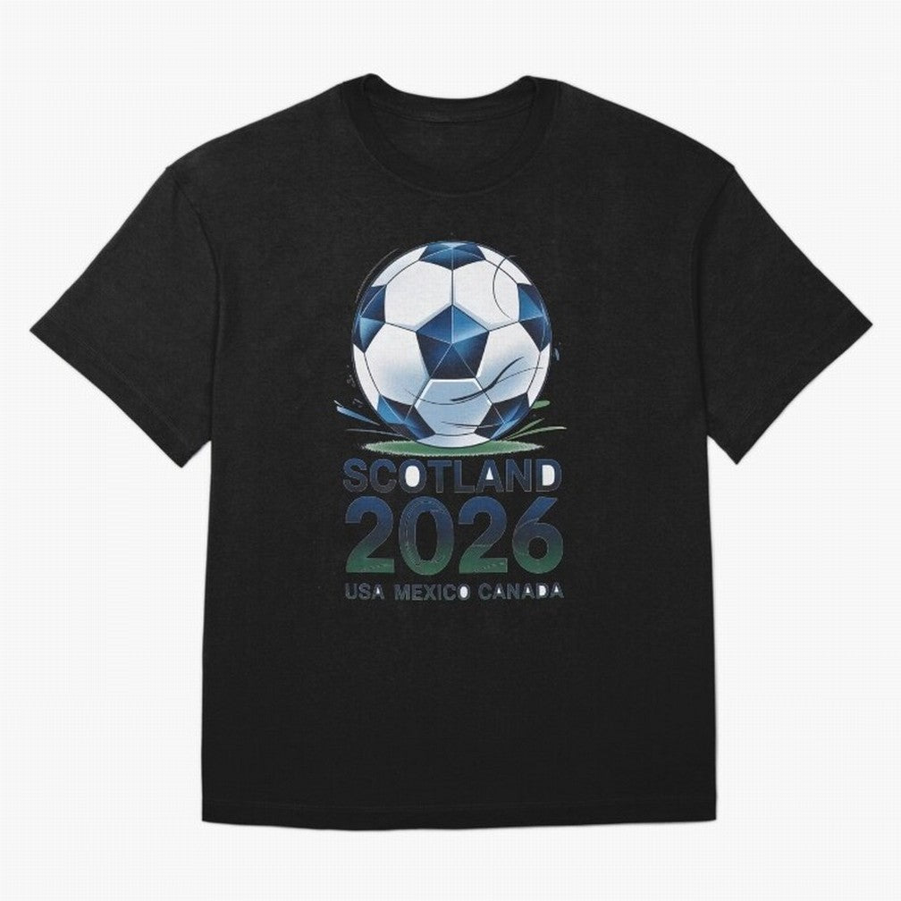 Scotland Soccer Football Design 2026 Oversized T-Shirt Bring Champion Energy into FIFA World Cup 2026 USA Canada Mexico for Fans of Messi and Portugal, Spain and Germany, Bringing Sports Nostalgia, International Competition, Famous Players and