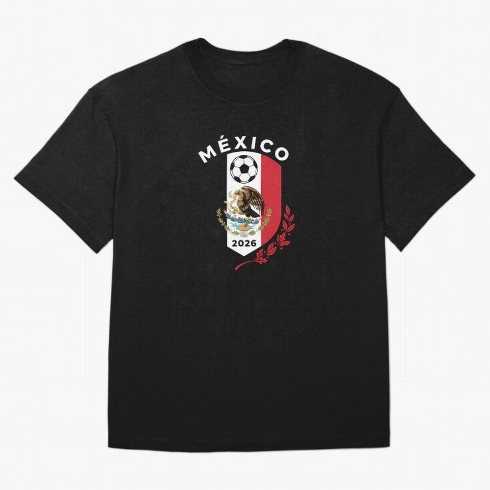 Mexico Emblem World Cup Soccer 2026 Football Crew T-Shirt_83050167 Oversized T-Shirt Celebrate Fan Culture around FIFA World Cup 2026 Spirit, Centered on Argentina, Messi, Football Festival Excitement, Trophy Ambitions, Country Rivalries and Star