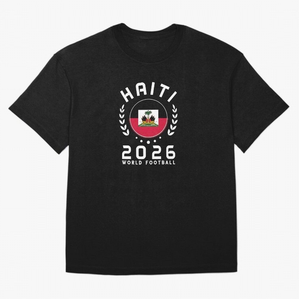 World Cup 2026 Haiti Football Fan Haitian Supporter T-Shirt_84687246 Oversized T-Shirt Relive the Noise and Pride of the FIFA World Cup 2026 USA Canada Mexico Journey through Cristiano Ronaldo Highlights, England and Germany Pride, Tournament Hype,