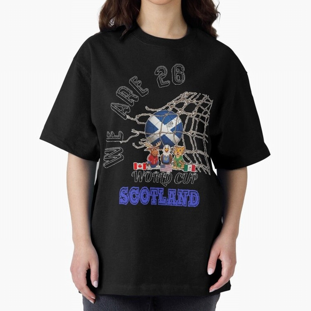 World cup 26 - Scotland Oversized T-Shirt Celebrate Football Dreams Across FIFA World Cup 2026 USA Canada Mexico Connected to Haaland and Mbappe, Portugal, Spain and Germany Energy, Sports Nostalgia, International Competition, Famous Players and